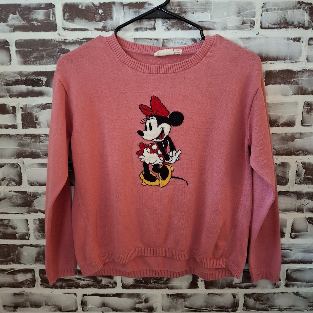 Disney Minnie Mouse Juniors 11/12 Pullover Sweater Pink